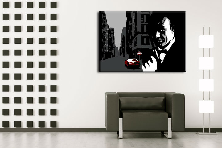 Ručno slikane slike na platnu Pop Art James Bond 1-delne 