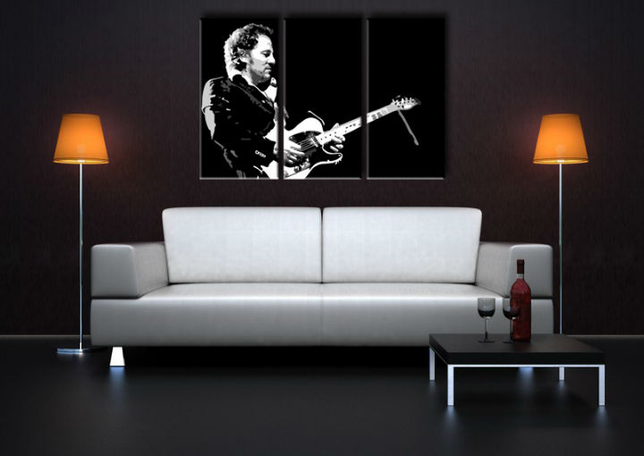 Ručno slikane slike na platnu Pop Art Bruce Springsteen 3-delne 