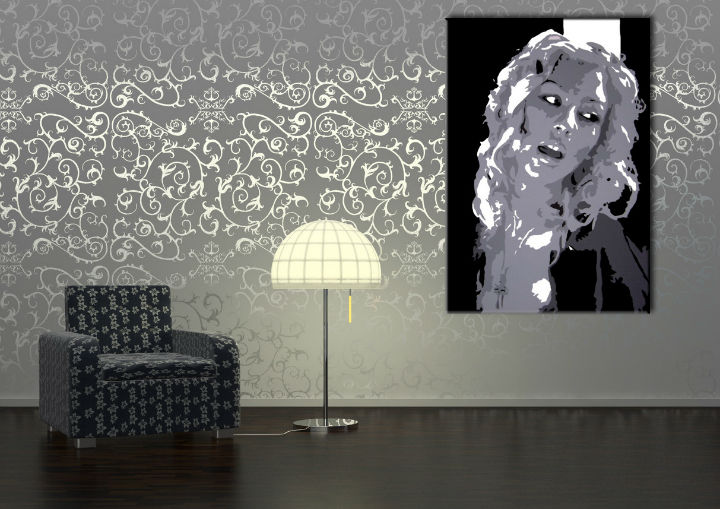 Ručno slikane slike na platnu Pop Art Christina Aguilera 1-delne 