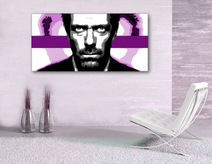 Ručno slikane slike na platnu Pop Art Dr. HOUSE 