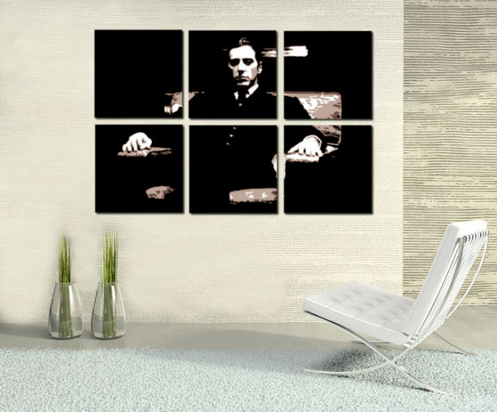 Ručno slikane slike na platnu Pop Art Godfather 6-delne
