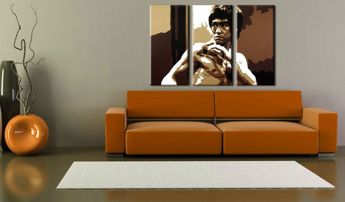 Ručno slikane slike na platnu Pop Art AL Bruce Lee 