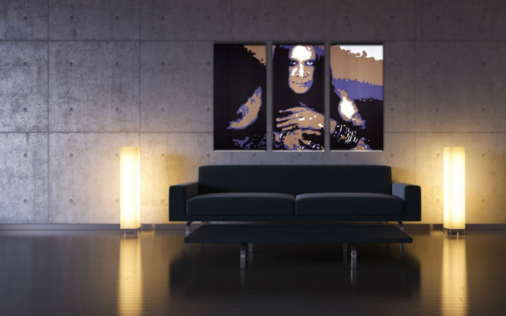 Ručno slikane slike na platnu Pop Art Ozzy Osbourne 3-delne 