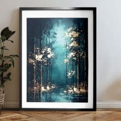 Zidni poster sa EKSTRA efektom - Mistic Trees